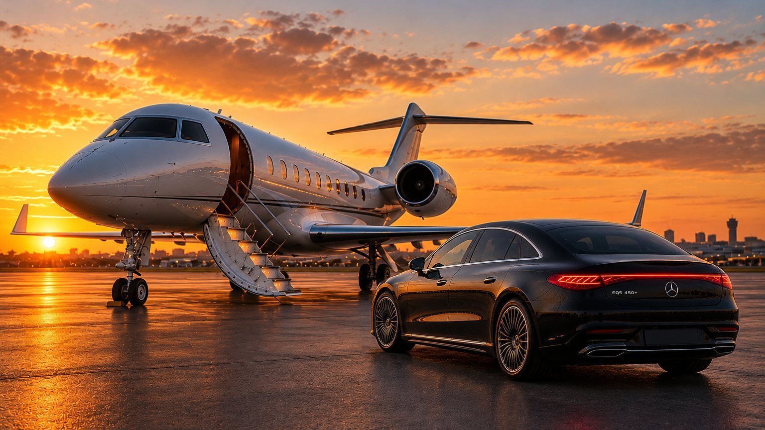Luxury black vehicle, Jet Black Ride car service in Huntington Beach